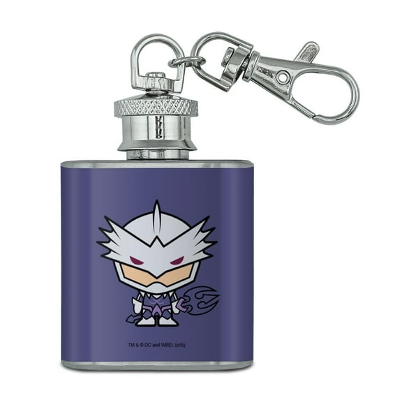 Aquaman Movie Ocean Master Chibi Character Stainless Steel 1oz Mini Flask Key Chain