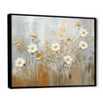 thumbnail image 2 of Designart "Elegant Beige Wildflower Splendor V" Wildflowers Floater Framed Wall Decor, 2 of 5