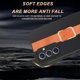 thumbnail image 4 of KADEM For Samsung Galaxy A55 5G Case Leather TPU Acrylic Anti-Scratch Phone Cover - Orange, 4 of 5