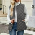 thumbnail image 5 of RYRJJ Puffer Vest Women Fall Winter Quilted Jacket Zip-Up Sleeveless Warm Outwear Vests Lightweight Collarless Coats with Pockets(Gray,XXL), 5 of 9