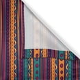 thumbnail image 3 of Ambesonne Striped Kitchen Curtains, Retro Aztec Art, 55"x39", Teal Plum and Orange, 3 of 3