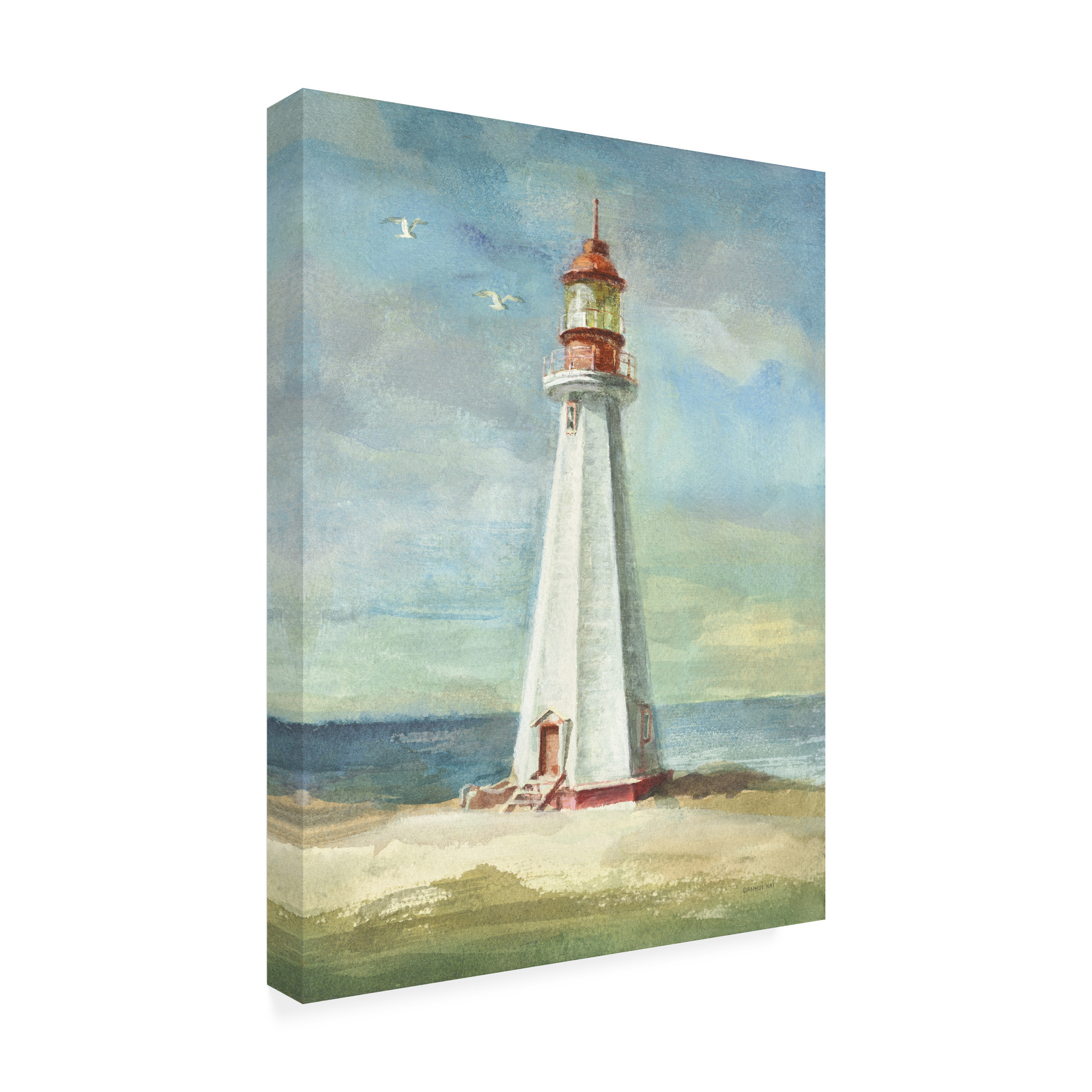 Trademark Fine Art 'Lighthouse III Red' Canvas Art by Danhui Nai