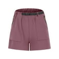 thumbnail image 4 of aidice Womens Summer Hiking Shorts Lightweight Quick Dry Comfy Trackshorts with Zipper Pockets Solid Color, 4 of 8
