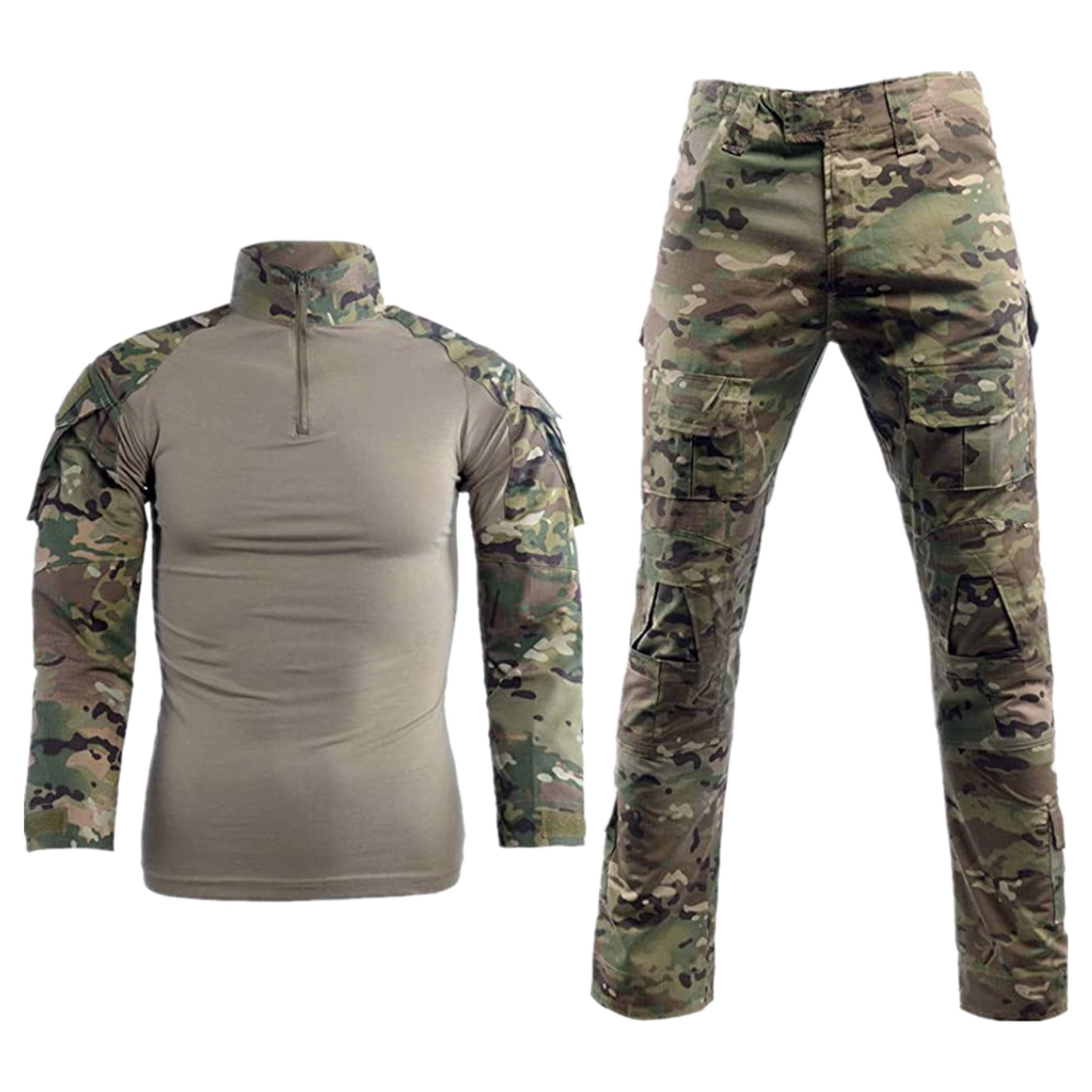 Mens Tactical Combat Shirt Pants Suit BDU Uniform Military Army SWAT Camouflage 