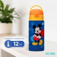 thumbnail image 4 of Magma Life Termo Infantil SipperKid Mickey Mouse 350 ml Acero Inoxidable Popote Flexible Antiderrames Asa Integrada Doble Pared Ideal para Agua Jugos y Escuela, 4 of 8