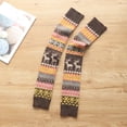 thumbnail image 4 of LWNYDPLSD Girls Ladies Women Christmas Warm High Over The Knee Socks Long Cotton Stockings Knit Warm Stockings Clearance Sale Coffee, 4 of 4