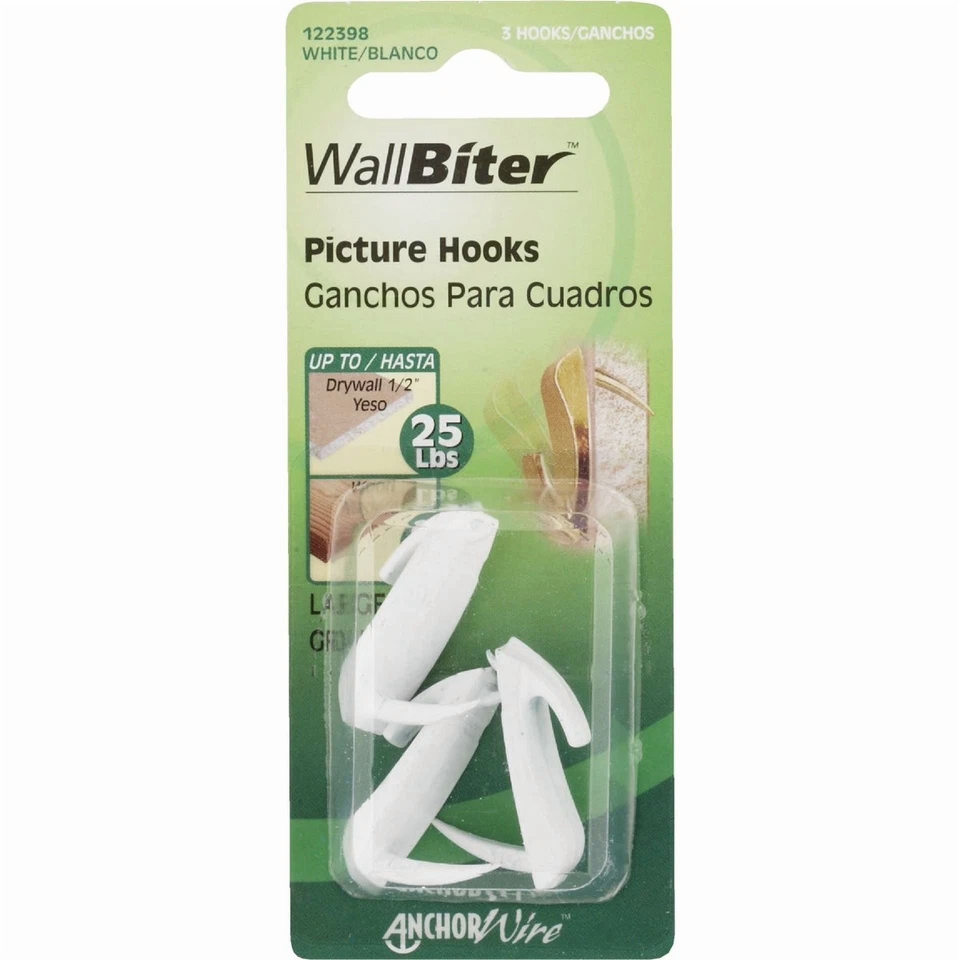 Hillman Anchor Wire 25 Lb. Capacity Wallbiter Picture Hanger (3 Count) 122398