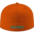 thumbnail image 4 of Men's New Era Orange Miami Dolphins Omaha Throwback 59FIFTY Fitted Hat, 4 of 6