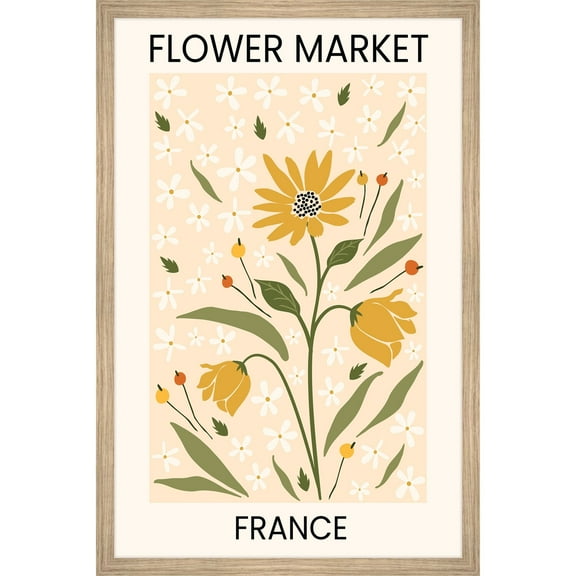 Marmont Hill Flower Market France Framed Painting Print