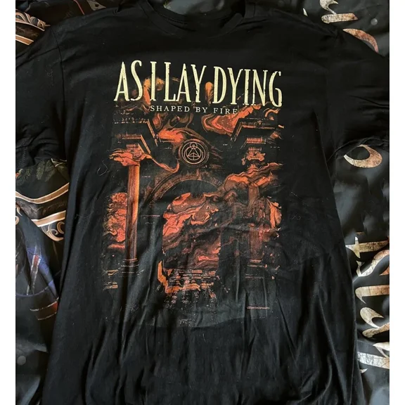 RARE As I Lay Dying Band Shaped by Fire Tour Unisex Shirt Adult Tee DI752