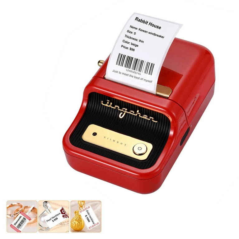 Jingchen Niimbot Label Printer Portable Wireless BT Thermal Label Maker  Sticker Printer with RFID Recognition Great for Supermarket Clothing  Jewelry