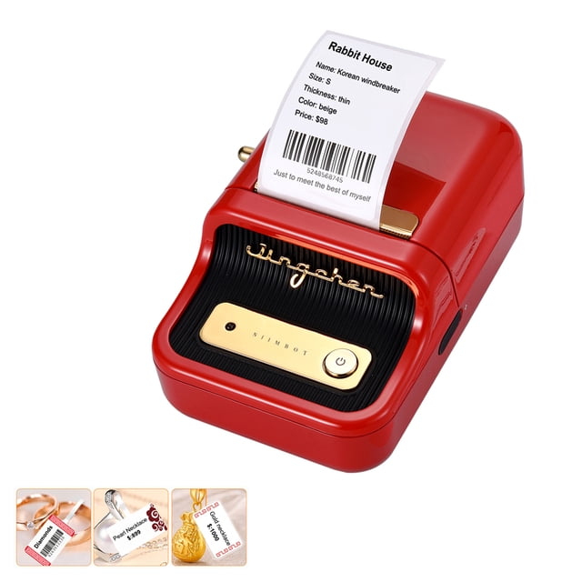 Label Printer Portable Wireless Thermal Label Maker Sticker Printer with RFID Recognition Great for Supermarket Clothing Jewelry Retail Store Home Labeling Barcodes Price Name Printing