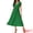 Green, variant on Unique Bargains Women's Sleeveless Wrap V Neck Flowy Ruffle Pleated Midi Dress with Belt XL Orange Red
