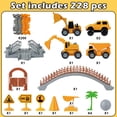 thumbnail image 2 of Set de pista de carreras de construcción TGJH con 2 coches eléctricos, 2 of 7