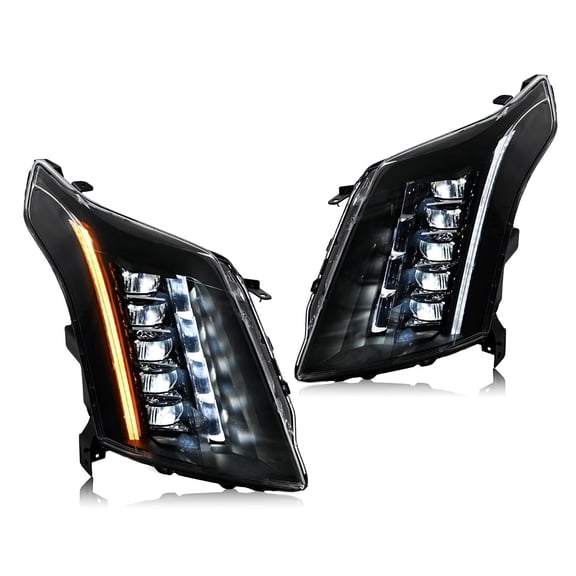 Headlights for Cadillac SRX 2010-2016, Projector Headlights for Cadillac SRX with Sequential Turn Signal (1 Pair)