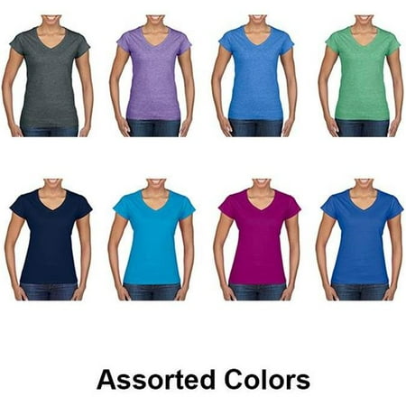 - DDI 2003521 Irregular Gildan Ladies V-Neck Style # 2000EV Asso Case of 12