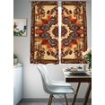 thumbnail image 5 of Sheer Curtains 72 Inches Long, Bohemian Flower Light Filtering Window Curtains for Living Room, Boho Tribal Colorful Distressed Printed Rod Pocket Voile Sheer Curtain Drapes, 52"W x 72"L, 2 Panels, 5 of 8