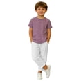 thumbnail image 6 of IFNWSV Boys Pants Solid Color Cotton Linen Breathable Elastic Waistband Comfortable Loose Casual Trousers White 8-9 Years, 6 of 7