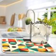 thumbnail image 5 of Yayeee Dish Drying Mat for Kitchen Counter 16"x18" Microfiber Absorbent Pad, Beige Geometric, 5 of 7