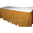 thumbnail image 3 of 14' Ft. POLYESTER PLEATED TABLE SET SKIRT skirting Trade show 24 colors Catering", (Color: Gold), 3 of 3