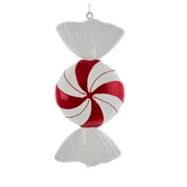 Red and White Peppermint Candy Ornament