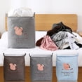 thumbnail image 1 of Airle Storage Bag Drawstring Foldable Moisture-proof Fabric Art Washable Anti-deformed Toys Clothes Organizer Pouch for Daily Use, 1 of 7