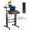 Rustic Brown, variant on Rolling Stand Up Desk Adjustable Height - Portable Standing Desk with Wheels & Charging Station, Mobile Laptop Desk Small Standing Desk Drawing Table, Grey