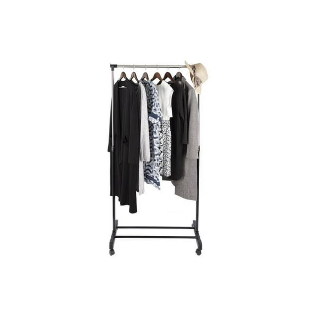 Utopia Alley R4SS 33.5 in. Adjustable Clothes Garment Rack, Chrome & Black