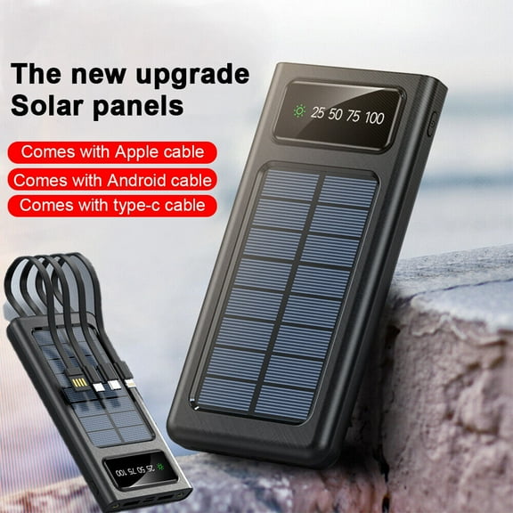 Waterproof Solar Power Bank 9000000mAh Portable External Battery Charger US 2020