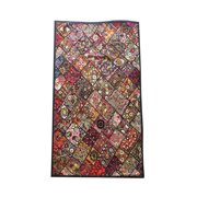 Mogul Indian Kutch Tapestry Patchwork MIRROR HAND Embroidered BANJARA Table Throw Wall Hanging