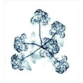 thumbnail image 3 of Ambesonne Flower Duvet Cover Sets, Hortentia Blossom Nature, 2-Queen, Teal White, 3 of 7