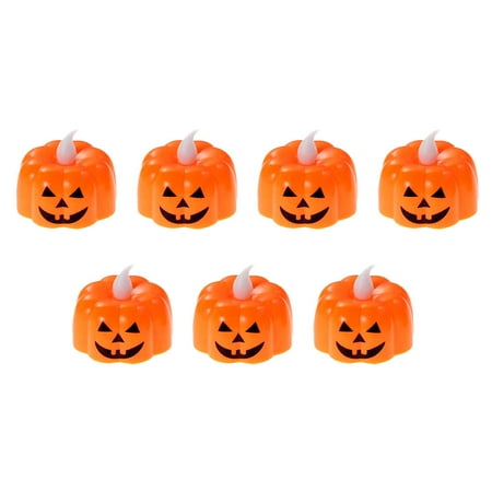 

7PCS Halloween Candle Light Pumpkin Lamp Night Light Decor for Party