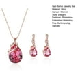 thumbnail image 7 of rygai 1 Set Women Necklace Elegant Luxury Noble Gift Red Waterdrop Rhinestone Inlaid Stud Earrings Kit Fashion Jewelry,Red, 7 of 7