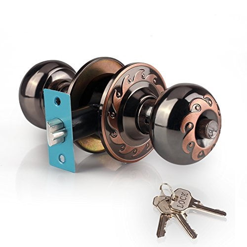 Keyed Entry Door Knob Stainless Steel Temporary Garage Privacy
