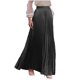 thumbnail image 3 of TaTaai Women Fashion Casual Solid Color Elastic Waist Pleated Ankle Length Skirt Lightweight Breathable Soft Fabric Machine Washable No Fading Versatile Daily Office Street Wear Maxi Skirt Gift, 3 of 7