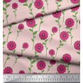 thumbnail image 2 of Soimoi Cotton Poplin Fabric Leaves & Floral Clip Art Printed Fabric 1 Yard 42 Inch Wide, 2 of 3