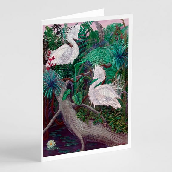 Bird - Egret Greeting Cards and Envelopes Pack of 8