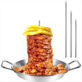 thumbnail image 1 of Soporte de Acero Inoxidable, Parrilla Vertical para Brochetas, Púas Extraíbles, Brocheta Brasileña para Barbacoa, Brocheta Reutilizable para Parrilla de 10 Pulgadas, 1 of 5