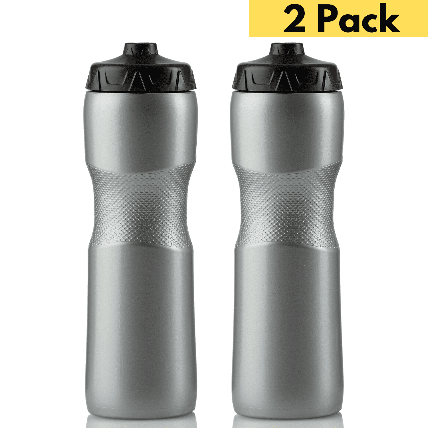 Pinnacle Mercantile Sports Squirt Water Bottles One-Hand Value Just Squeeze  and Drink 32oz Set 2