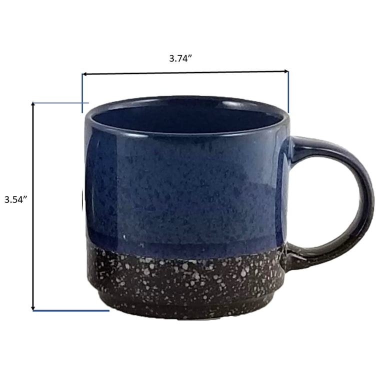 Marcelle, 4 Piece 14 oz Stackable Ceramic Coffee Mug Set