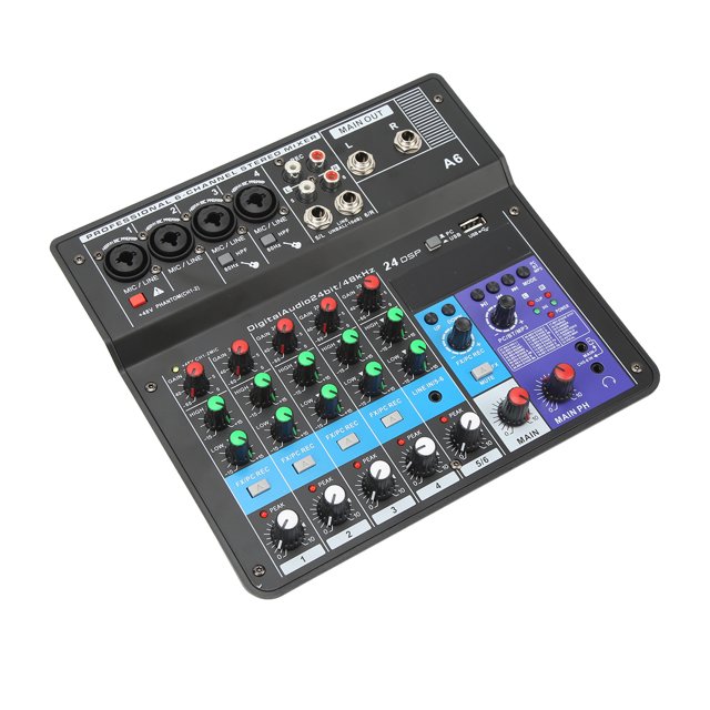 Mezclador de audio, consola de sonido, mini consola de sonido USB, mini mesa de mezclas, diseño exquisito