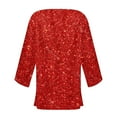 thumbnail image 3 of Oplxuo Cardigans for Women Shiny Sparkle Sequins Printed Casual Long Sleeve Kimono Loose Cover Ups Open Front Blouse Tops, 3 of 4