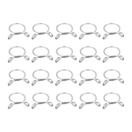 

Fuel Line Hose Clips 50 Pack 19mm 304 Stainless Steel Single Wire Tubing Spring Clamps (Silver)