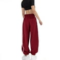 thumbnail image 5 of hotojiny Women's Plus Size Sweatpants Loose Wide Leg Lounge Pants High Waist Drawstring Baggy Workout Athletic Trousers with Pockets, 5 of 6