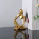thumbnail image 4 of Estatua de Decoración Dorada, Escultura de Arte Abstracto, Figuras Coleccionables de Resina Dorada, 4 of 7