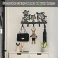 thumbnail image 5 of Metal Sea Turtle Coat Hooks Wall Mount-Sea Turtle Hangers and Key Holder-Clothes Hat Rack and Backpack Hanger Decor for Storage, Living Room, Hallway, Office Gift (Black), 5 of 14