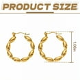 thumbnail image 7 of DESIGNICE Statement Earrings for Women,Stainless Steel Plated C-Shaped Hoop Gold Earrings for Women,Gold Hoop Earrings Birthday Jewelry Gift for Her,Style1, 7 of 7