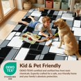 thumbnail image 4 of Design&I 8'x10' Washable Area Rug Fragmented Mosaic Interlocking Shapes Modern Abstract Design for King Size Bedroom, Under Bed, Sleek Flatweave Pet Friendly, 4 of 7