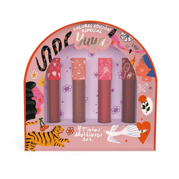 Yuya - Set de 4 tintas 3 en 1 (Cupido, De Noche, Marzo, Destino) 5.5 ml c/u