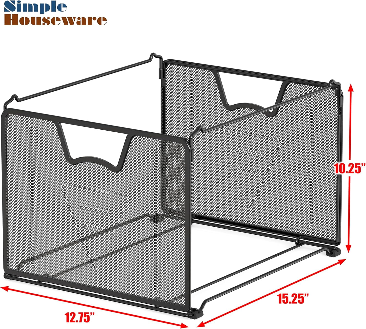 Simple Houseware Mesh Hanging File Folder Organizer, Black